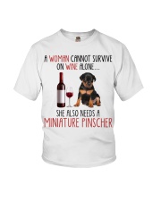 She Also Needs - Miniature Pinscher Dog Youth T-Shirt tile