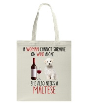 She Also Needs - Maltese Tote Bag tile