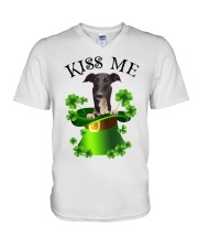 Lucky Kiss - Greyhound V-Neck T-Shirt tile