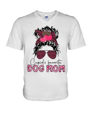 Favorite Dog Mom V-Neck T-Shirt tile