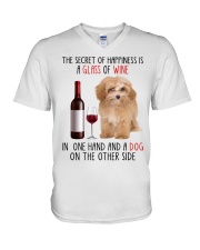 Happiness - APRICOT Maltipoo V-Neck T-Shirt tile
