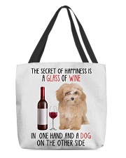 Happiness - APRICOT Maltipoo All-Over Tote tile