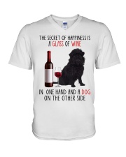 Secret Of Happiness - Affenpinscher V-Neck T-Shirt tile