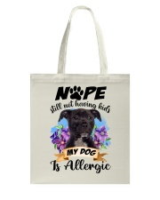 Allergic - BLACK American Staffordshire Terrier Tote Bag tile