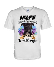 Allergic - BLACK American Staffordshire Terrier V-Neck T-Shirt tile