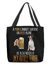 Beer Alone - Jack Russell Terrier 1 All-Over Tote tile