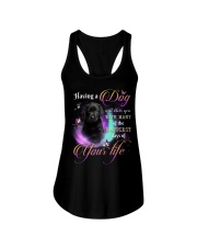 Happiest - BLACK Labrador Pup Ladies Flowy Tank tile