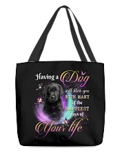 Happiest - BLACK Labrador Pup All-Over Tote tile