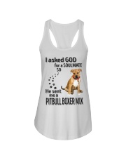 Canine Soulmate - Pitbull Boxer Mix Ladies Flowy Tank tile