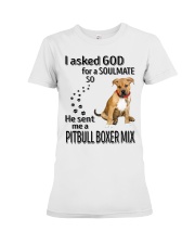 Canine Soulmate - Pitbull Boxer Mix Premium Fit Ladies Tee tile