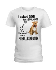Canine Soulmate - Pitbull Boxer Mix Ladies T-Shirt tile
