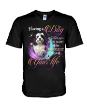 Happiest - Tibetan Terrier 1 V-Neck T-Shirt tile