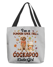 Pumpkin Kinda - APRICOT Cockapoo All-Over Tote tile