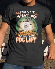 Crazy Lady - CREAM Bichon Frise Classic T-Shirt apparel-classic-tshirt-lifestyle-28