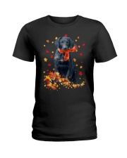Autumn Leaves Scraf - Labrador Retriever 1 Ladies T-Shirt tile