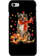 Autumn Leaves Scraf Australian Shepherd 1 Phone Case tile