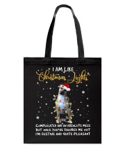 Christmas Lights - Black Mouth Cur Tote Bag tile