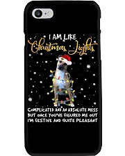 Christmas Lights - Black Mouth Cur Phone Case tile