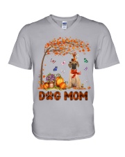 Pumpkin Mom - Great Dane V-Neck T-Shirt tile