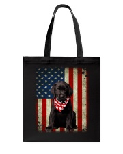 Labrador Black - American Flag Tote Bag tile