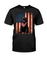 Labrador Black - American Flag Classic T-Shirt front