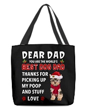 Christmas Dad - Yorkshire Terrier All-Over Tote tile