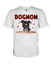 Love Mom - American Pit Bull Terrier V-Neck T-Shirt tile