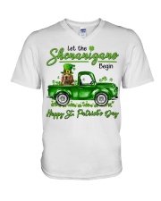 Shenanigans - English Cocker Spaniel V-Neck T-Shirt tile