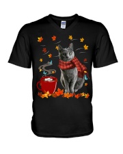 Hot Chocolate - Cat 4 V-Neck T-Shirt tile