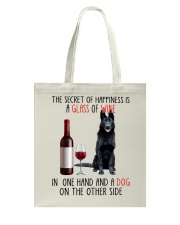 Happiness - BLACK German Shepherd Tote Bag tile