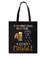 Beer Alone - Puggle 2 Tote Bag tile