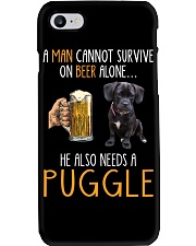 Beer Alone - Puggle 2 Phone Case tile