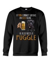 Beer Alone - Puggle 2 Crewneck Sweatshirt tile