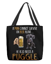 Beer Alone - Puggle 2 All-Over Tote tile