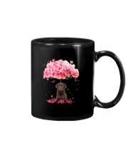 Umbrella Rose - Chocolate Lab Mug tile