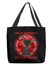 Dark Moon - Miniature Pinscher 2 All-Over Tote tile