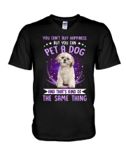 Same Thing - CREAM Shih Tzu V-Neck T-Shirt tile