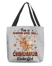 Pumpkin Kinda - Long-haired Tan Chihuahua All-Over Tote tile