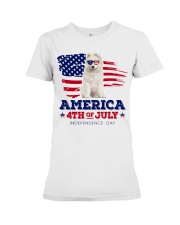 American 4th july - Samoyed Premium Fit Ladies Tee tile