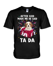 God Said - Cavapoo 1 V-Neck T-Shirt tile
