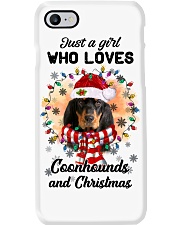 Christmas Girl - Coonhound Phone Case tile