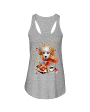 Autumn Leaves Shih-Poo Ladies Flowy Tank tile