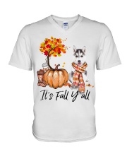 It is Fall - Husky V-Neck T-Shirt tile