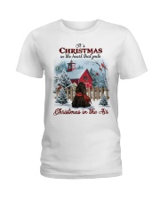 Christmas Air - BLACK American Cocker Spaniel Ladies T-Shirt tile