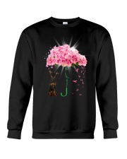 Pink Umbrella - BLACK Miniature Pinscher Crewneck Sweatshirt tile
