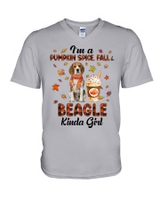 Pumpkin Kinda - beagle V-Neck T-Shirt tile
