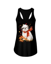 Autumn Leaves Scraf - Shih Tzu Ladies Flowy Tank tile