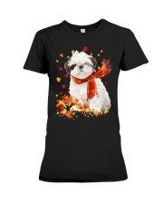 Autumn Leaves Scraf - Shih Tzu Premium Fit Ladies Tee tile
