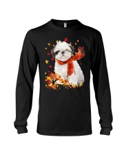Autumn Leaves Scraf - Shih Tzu Long Sleeve Tee tile