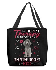 Best Therapy - SILVER Miniature Poodle All-Over Tote tile